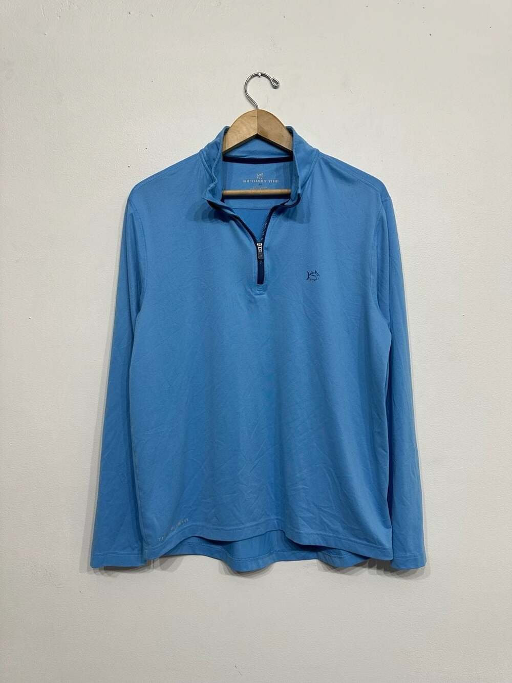 Southern Tide Men's 1/4 Zip Pullover Size M Blue Performance Sweater